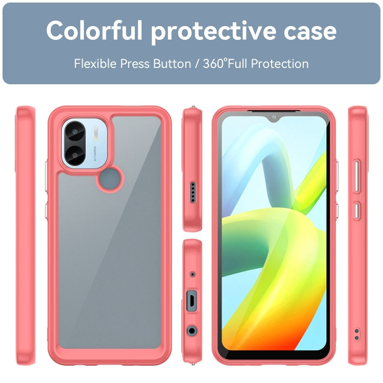 For Xiaomi Poco C51 Colorful Series Acrylic Hybrid TPU Phone Case(Red) - Xiaomi Cases by PMC TechLife | Online Shopping South Africa | PMC TechLife | Buy Now Pay Later Mobicred