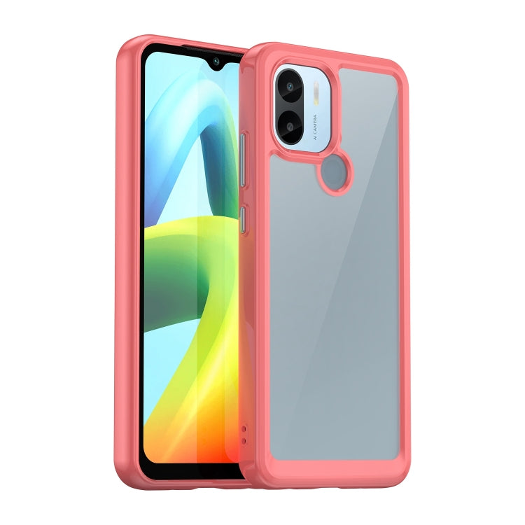 For Xiaomi Redmi A1+ Colorful Series Acrylic Hybrid TPU Phone Case(Red) - Xiaomi Cases by PMC TechLife | Online Shopping South Africa | PMC TechLife | Buy Now Pay Later Mobicred