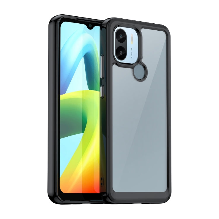 For Xiaomi Redmi A1+ Colorful Series Acrylic Hybrid TPU Phone Case(Black) - free shipping - PMC TechLife - Order now!