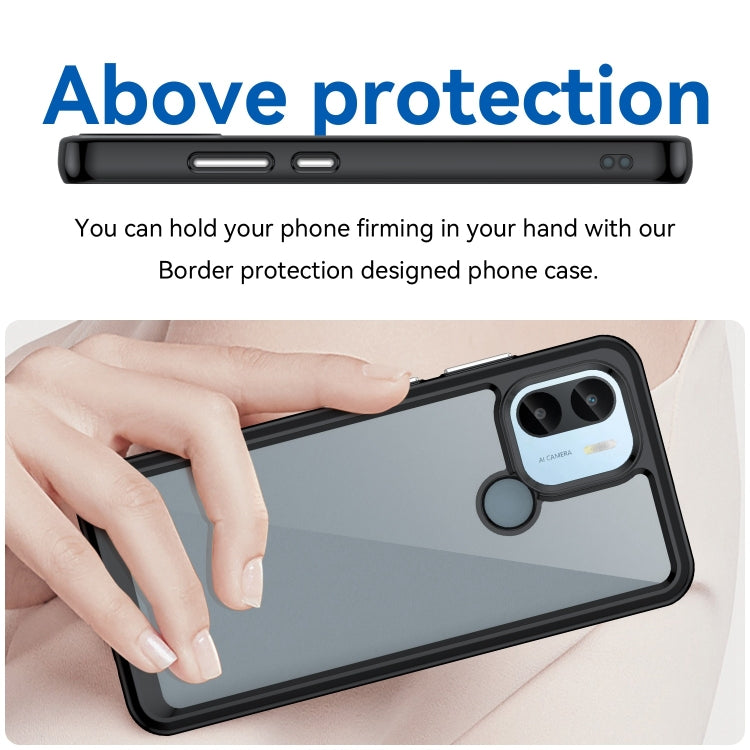 For Xiaomi Redmi A1+ Colorful Series Acrylic Hybrid TPU Phone Case(Black) - free shipping - PMC TechLife - Order now!