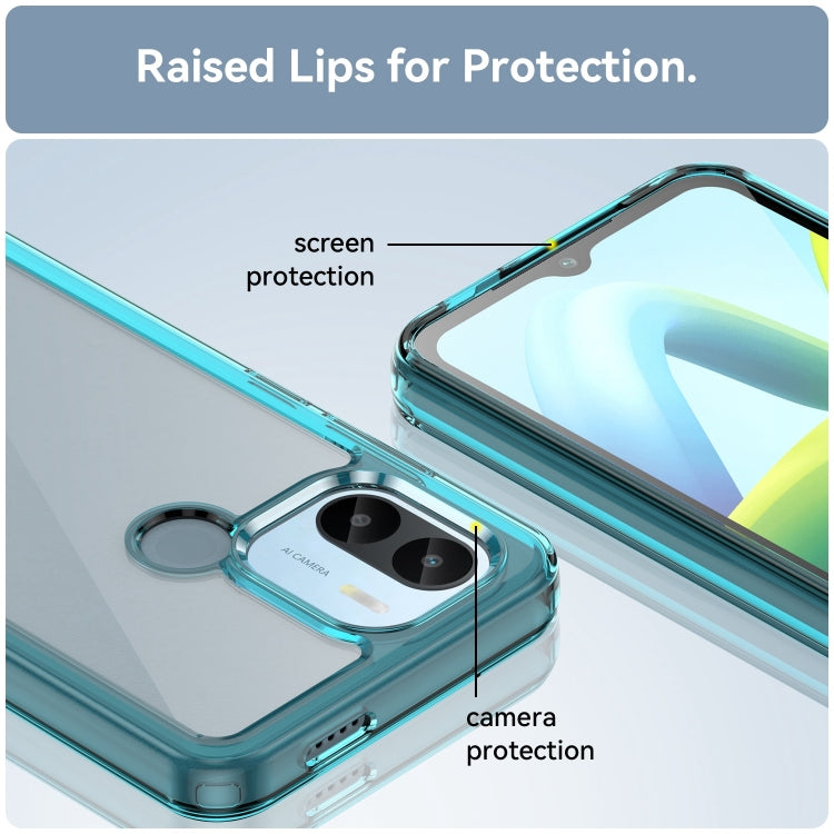 For Xiaomi Redmi A2+ Colorful Series Acrylic Hybrid TPU Phone Case(Transparent Blue) - Xiaomi Cases by PMC TechLife | Online Shopping South Africa | PMC TechLife | Buy Now Pay Later Mobicred