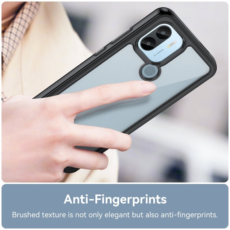 For Xiaomi Redmi A2+ Colorful Series Acrylic Hybrid TPU Phone Case(Black) - Xiaomi Cases by PMC TechLife | Online Shopping South Africa | PMC TechLife | Buy Now Pay Later Mobicred