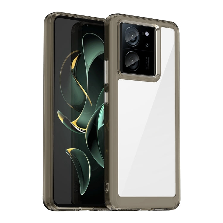 For Xiaomi 13T Colorful Series Acrylic Hybrid TPU Phone Case(Transparent Grey) - Xiaomi Cases by PMC TechLife | Online Shopping South Africa | PMC TechLife | Buy Now Pay Later Mobicred