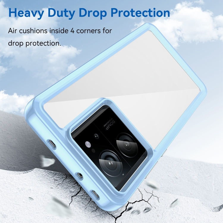 For Xiaomi 13T Colorful Series Acrylic Hybrid TPU Phone Case(Blue) - Xiaomi Cases by PMC TechLife | Online Shopping South Africa | PMC TechLife | Buy Now Pay Later Mobicred