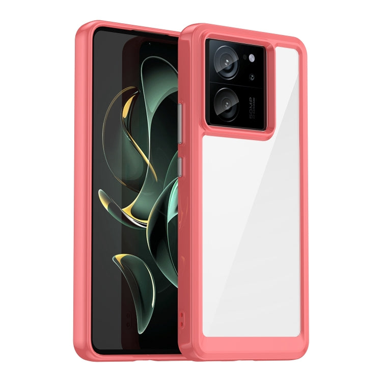 For Xiaomi 13T Colorful Series Acrylic Hybrid TPU Phone Case(Red) - Xiaomi Cases by PMC TechLife | Online Shopping South Africa | PMC TechLife | Buy Now Pay Later Mobicred