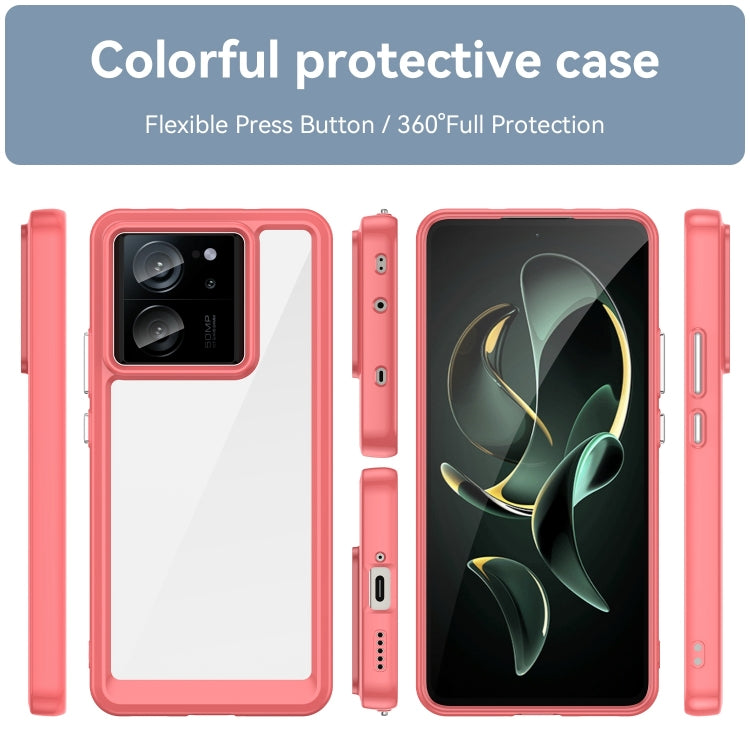 For Xiaomi 13T Colorful Series Acrylic Hybrid TPU Phone Case(Red) - Xiaomi Cases by PMC TechLife | Online Shopping South Africa | PMC TechLife | Buy Now Pay Later Mobicred