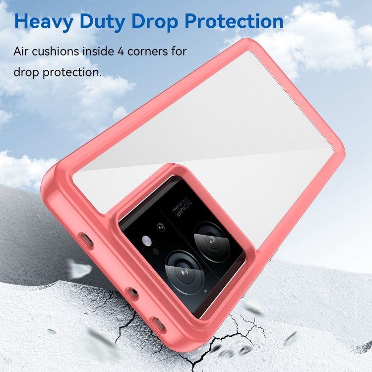 For Xiaomi 13T Colorful Series Acrylic Hybrid TPU Phone Case(Red) - Xiaomi Cases by PMC TechLife | Online Shopping South Africa | PMC TechLife | Buy Now Pay Later Mobicred