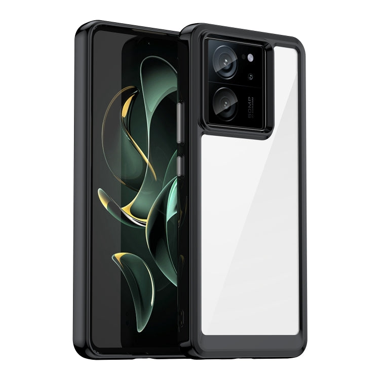 For Xiaomi 13T Colorful Series Acrylic Hybrid TPU Phone Case(Black) - Xiaomi Cases by PMC TechLife | Online Shopping South Africa | PMC TechLife | Buy Now Pay Later Mobicred