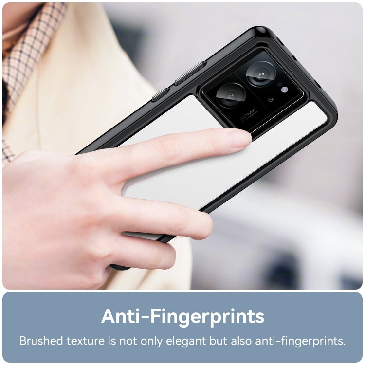 For Xiaomi 13T Colorful Series Acrylic Hybrid TPU Phone Case(Black) - Xiaomi Cases by PMC TechLife | Online Shopping South Africa | PMC TechLife | Buy Now Pay Later Mobicred