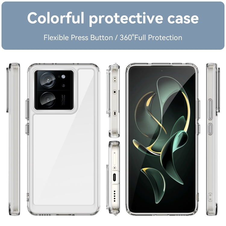 For Xiaomi 13T Pro Colorful Series Acrylic Hybrid TPU Phone Case(Transparent) - Xiaomi Cases by PMC TechLife | Online Shopping South Africa | PMC TechLife | Buy Now Pay Later Mobicred