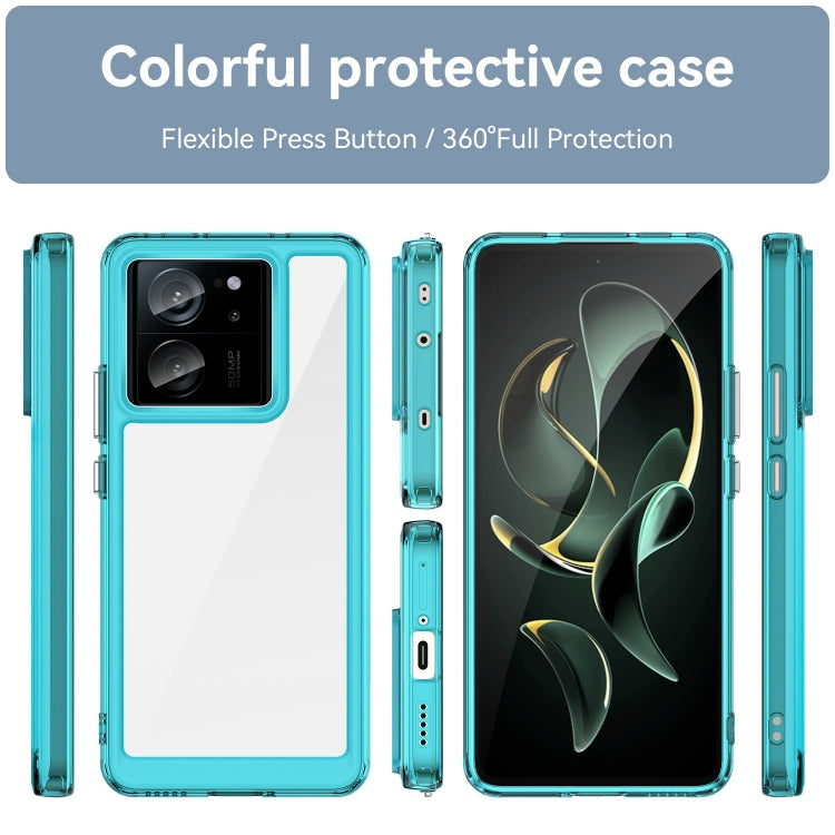 For Xiaomi 13T Pro Colorful Series Acrylic Hybrid TPU Phone Case(Transparent Blue) - Xiaomi Cases by PMC TechLife | Online Shopping South Africa | PMC TechLife | Buy Now Pay Later Mobicred