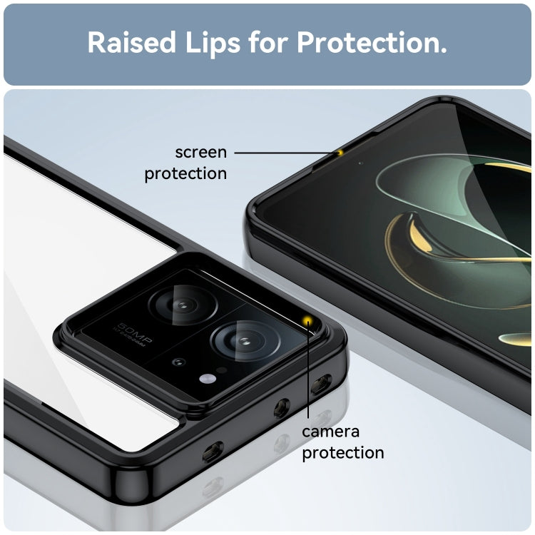 For Xiaomi 13T Pro Colorful Series Acrylic Hybrid TPU Phone Case(Black) - Xiaomi Cases by PMC TechLife | Online Shopping South Africa | PMC TechLife | Buy Now Pay Later Mobicred