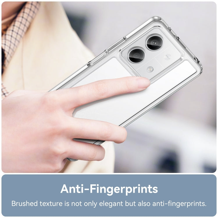 For Xiaomi Redmi Note 13 5G Colorful Series Acrylic Hybrid TPU Phone Case(Transparent) - Note 13 Cases by PMC TechLife | Online Shopping South Africa | PMC TechLife