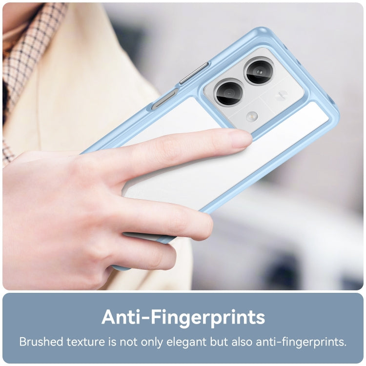 For Xiaomi Redmi Note 13 5G Colorful Series Acrylic Hybrid TPU Phone Case(Blue) - Note 13 Cases by PMC TechLife | Online Shopping South Africa | PMC TechLife | Buy Now Pay Later Mobicred