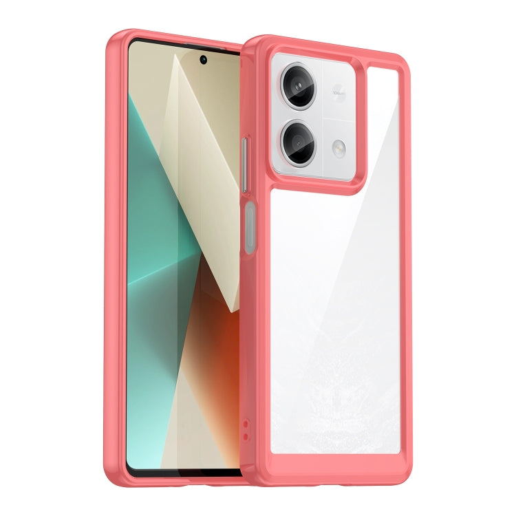 For Xiaomi Redmi Note 13 5G Colorful Series Acrylic Hybrid TPU Phone Case(Red) - free shipping - PMC TechLife - Order now!