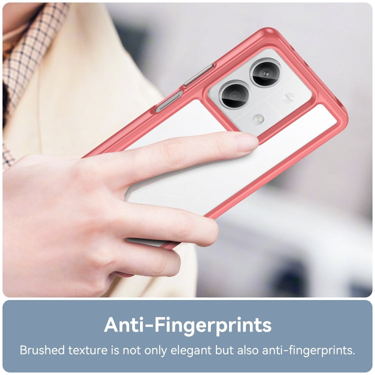 For Xiaomi Redmi Note 13 5G Colorful Series Acrylic Hybrid TPU Phone Case(Red) - free shipping - PMC TechLife - Order now!