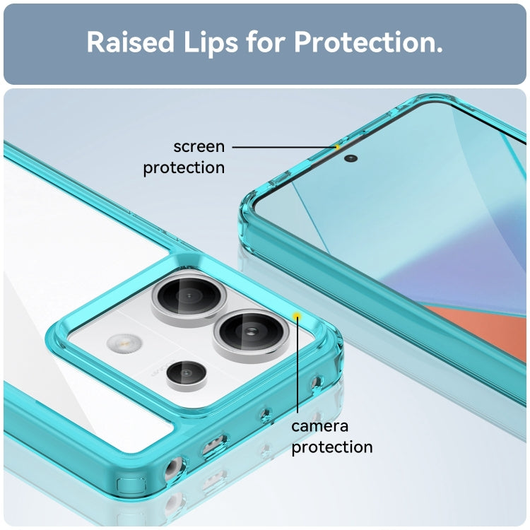 For Xiaomi Redmi Note 13 Pro 5G Colorful Series Acrylic Hybrid TPU Phone Case(Transparent Blue) - Note 13 Pro Cases by PMC TechLife | Online Shopping South Africa | PMC TechLife | Buy Now Pay Later Mobicred