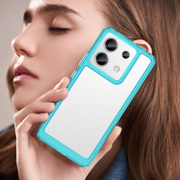 For Xiaomi Redmi Note 13 Pro 5G Colorful Series Acrylic Hybrid TPU Phone Case(Transparent Blue) - Note 13 Pro Cases by PMC TechLife | Online Shopping South Africa | PMC TechLife | Buy Now Pay Later Mobicred