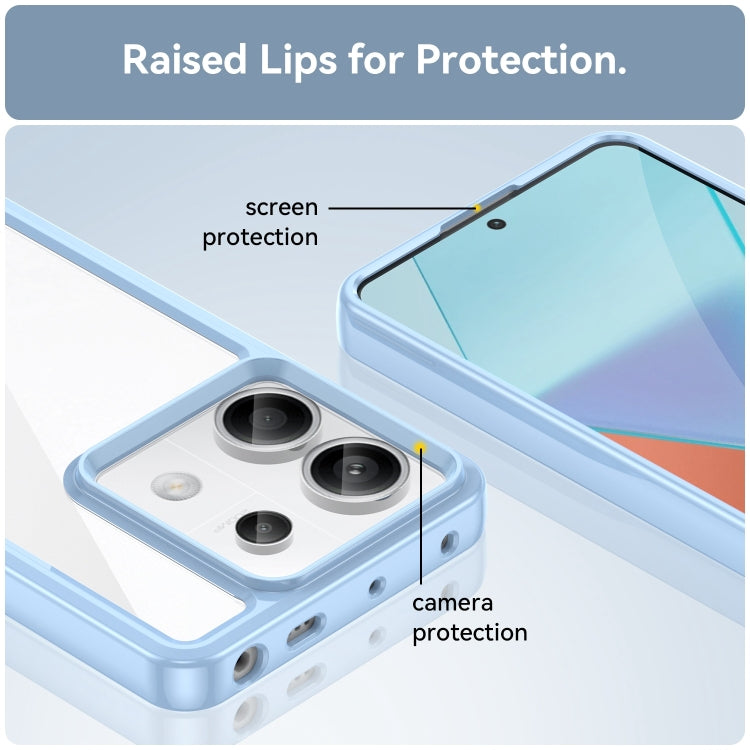 For Xiaomi Redmi Note 13 Pro 5G Colorful Series Acrylic Hybrid TPU Phone Case(Blue) - Note 13 Pro Cases by PMC TechLife | Online Shopping South Africa | PMC TechLife | Buy Now Pay Later Mobicred