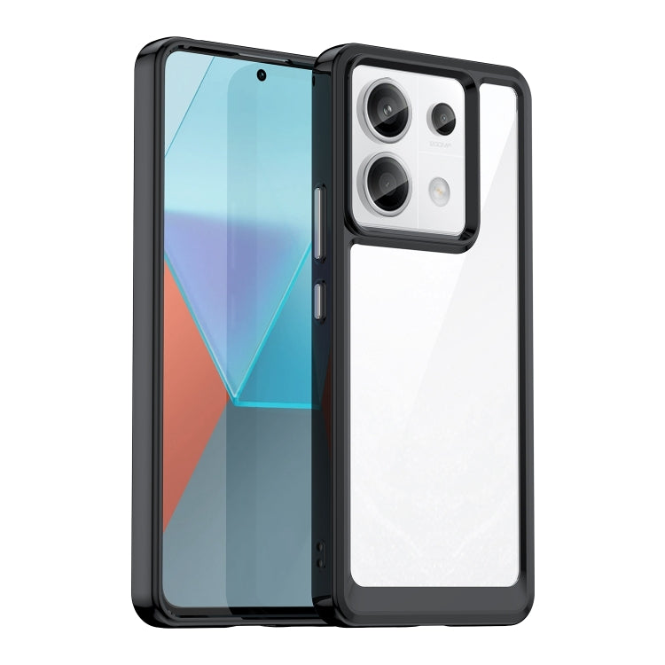 For Xiaomi Redmi Note 13 Pro 5G Colorful Series Acrylic Hybrid TPU Phone Case(Black) - Note 13 Pro Cases by PMC TechLife | Online Shopping South Africa | PMC TechLife | Buy Now Pay Later Mobicred