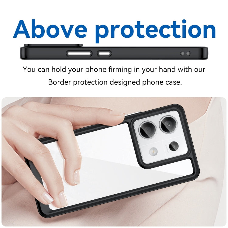 For Xiaomi Redmi Note 13 Pro 5G Colorful Series Acrylic Hybrid TPU Phone Case(Black) - Note 13 Pro Cases by PMC TechLife | Online Shopping South Africa | PMC TechLife | Buy Now Pay Later Mobicred