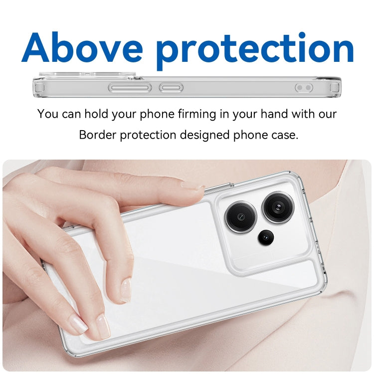 For Xiaomi Redmi Note 13 Pro+ Colorful Series Acrylic Hybrid TPU Phone Case(Transparent) - Note 13 Pro+ Cases by PMC TechLife | Online Shopping South Africa | PMC TechLife | Buy Now Pay Later Mobicred