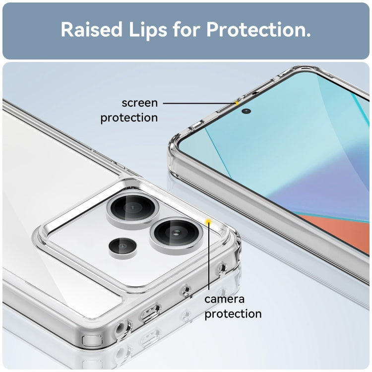For Xiaomi Redmi Note 13 Pro+ Colorful Series Acrylic Hybrid TPU Phone Case(Transparent) - Note 13 Pro+ Cases by PMC TechLife | Online Shopping South Africa | PMC TechLife | Buy Now Pay Later Mobicred