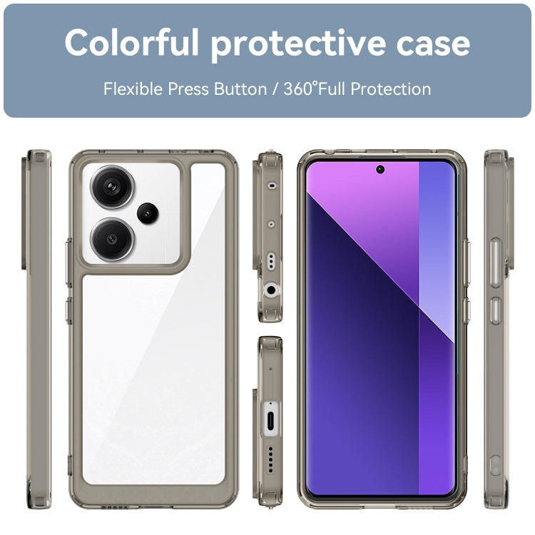 For Xiaomi Redmi Note 13 Pro+ Colorful Series Acrylic Hybrid TPU Phone Case(Transparent Grey) - Note 13 Pro+ Cases by PMC TechLife | Online Shopping South Africa | PMC TechLife | Buy Now Pay Later Mobicred