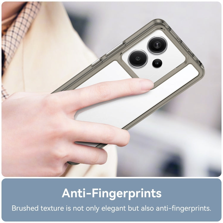 For Xiaomi Redmi Note 13 Pro+ Colorful Series Acrylic Hybrid TPU Phone Case(Transparent Grey) - Note 13 Pro+ Cases by PMC TechLife | Online Shopping South Africa | PMC TechLife | Buy Now Pay Later Mobicred