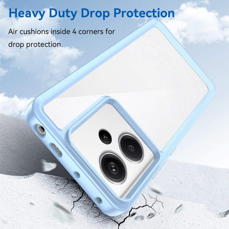 For Xiaomi Redmi Note 13 Pro+ Colorful Series Acrylic Hybrid TPU Phone Case(Blue) - Note 13 Pro+ Cases by PMC TechLife | Online Shopping South Africa | PMC TechLife | Buy Now Pay Later Mobicred