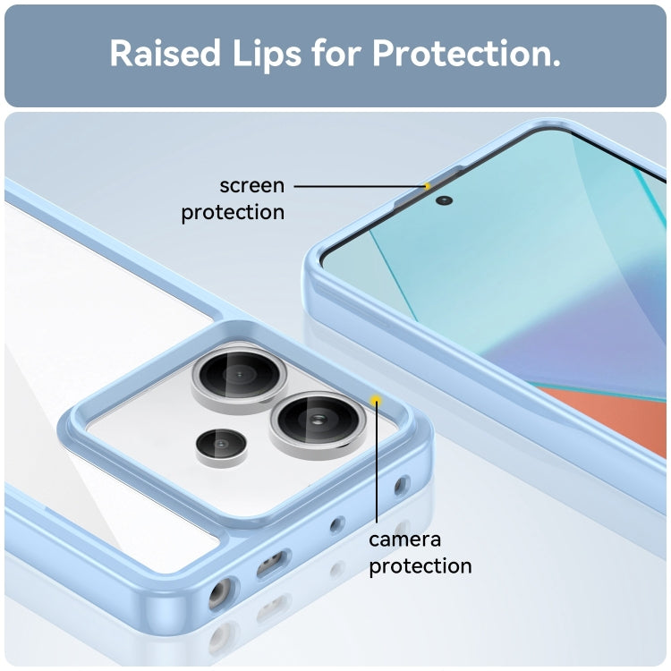 For Xiaomi Redmi Note 13 Pro+ Colorful Series Acrylic Hybrid TPU Phone Case(Blue) - Note 13 Pro+ Cases by PMC TechLife | Online Shopping South Africa | PMC TechLife | Buy Now Pay Later Mobicred