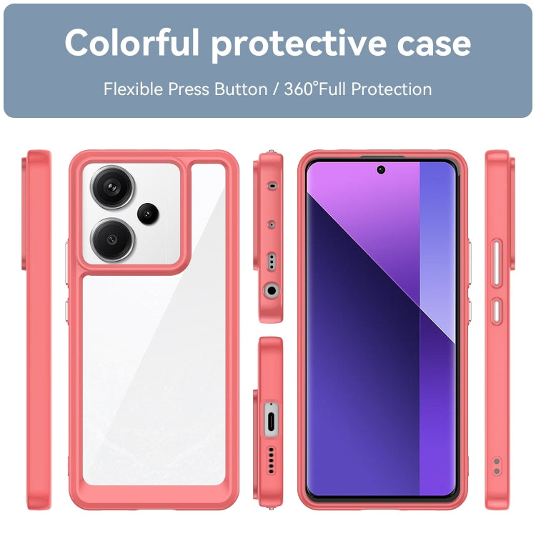 For Xiaomi Redmi Note 13 Pro+ Colorful Series Acrylic Hybrid TPU Phone Case(Red) - Xiaomi Cases by PMC TechLife | Online Shopping South Africa | PMC TechLife | Buy Now Pay Later Mobicred