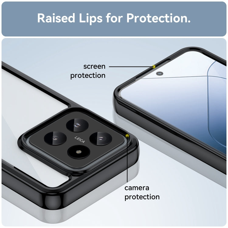 For Xiaomi 14 Colorful Series Acrylic Hybrid TPU Phone Case(Black) - free shipping - PMC TechLife - Order now!