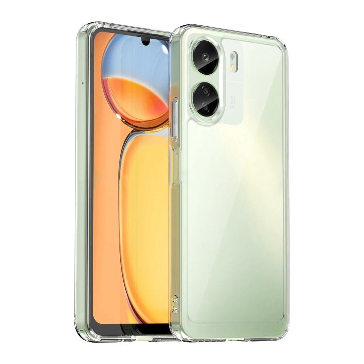 For Xiaomi Redmi 13C 4G Colorful Series Acrylic Hybrid TPU Phone Case(Transparent) - 13C Cases by PMC TechLife | Online Shopping South Africa | PMC TechLife | Buy Now Pay Later Mobicred