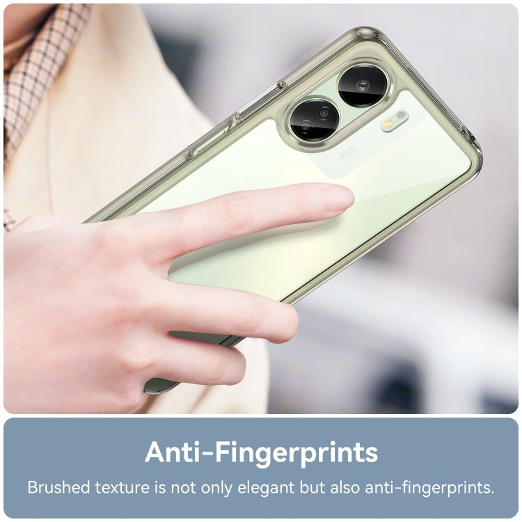 For Xiaomi Redmi 13C 4G Colorful Series Acrylic Hybrid TPU Phone Case(Transparent Grey) - 13C Cases by PMC TechLife | Online Shopping South Africa | PMC TechLife | Buy Now Pay Later Mobicred