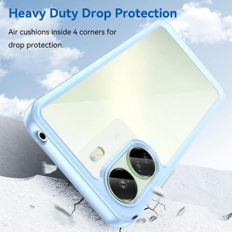 For Xiaomi Redmi 13C 4G Colorful Series Acrylic Hybrid TPU Phone Case(Blue) - 13C Cases by PMC TechLife | Online Shopping South Africa | PMC TechLife | Buy Now Pay Later Mobicred