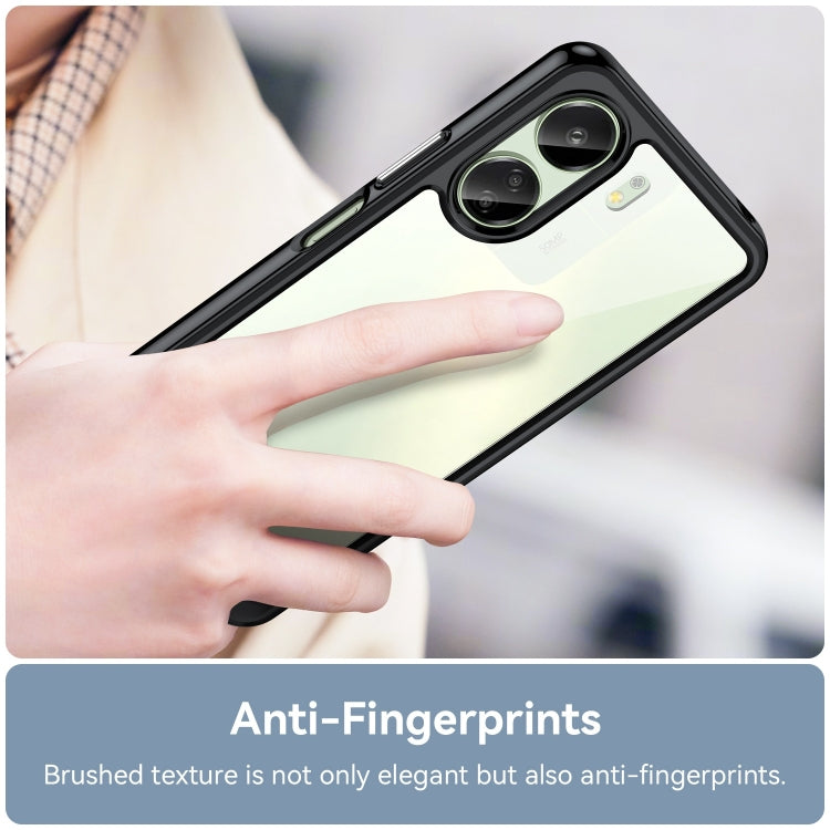 For Xiaomi Redmi 13C 4G Colorful Series Acrylic Hybrid TPU Phone Case(Black) - Xiaomi Cases by PMC TechLife | Online Shopping South Africa | PMC TechLife | Buy Now Pay Later Mobicred