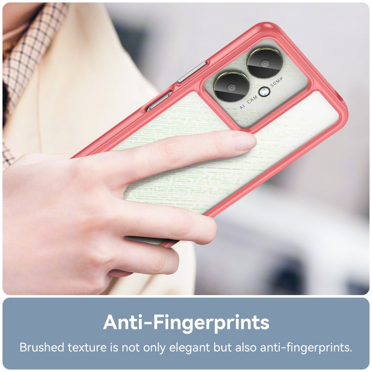 For Xiaomi Poco C65 Colorful Series Acrylic Hybrid TPU Phone Case(Red) - Xiaomi Cases by PMC TechLife | Online Shopping South Africa | PMC TechLife | Buy Now Pay Later Mobicred