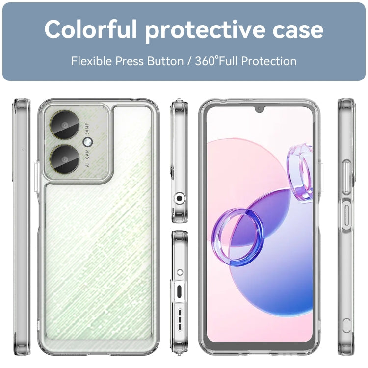 For Xiaomi Poco M6 Colorful Series Acrylic Hybrid TPU Phone Case(Transparent) - Xiaomi Cases by PMC TechLife | Online Shopping South Africa | PMC TechLife | Buy Now Pay Later Mobicred