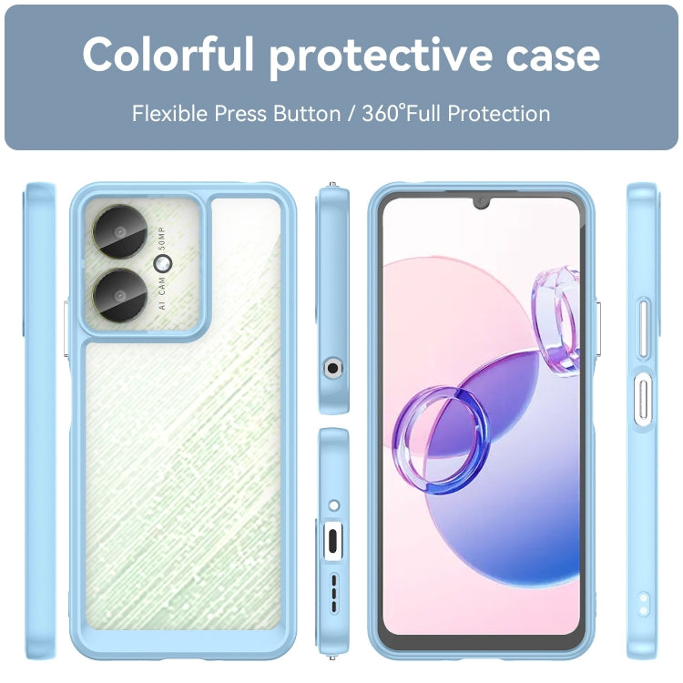 For Xiaomi Poco M6 Colorful Series Acrylic Hybrid TPU Phone Case(Blue) - Xiaomi Cases by PMC TechLife | Online Shopping South Africa | PMC TechLife | Buy Now Pay Later Mobicred