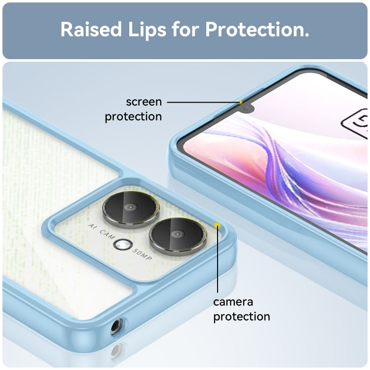 For Xiaomi Poco M6 Colorful Series Acrylic Hybrid TPU Phone Case(Blue) - Xiaomi Cases by PMC TechLife | Online Shopping South Africa | PMC TechLife | Buy Now Pay Later Mobicred