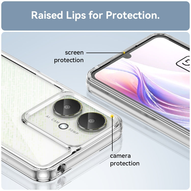 For Xiaomi Redmi 13C 5G Colorful Series Acrylic Hybrid TPU Phone Case(Transparent) - free shipping - PMC TechLife - Order now!