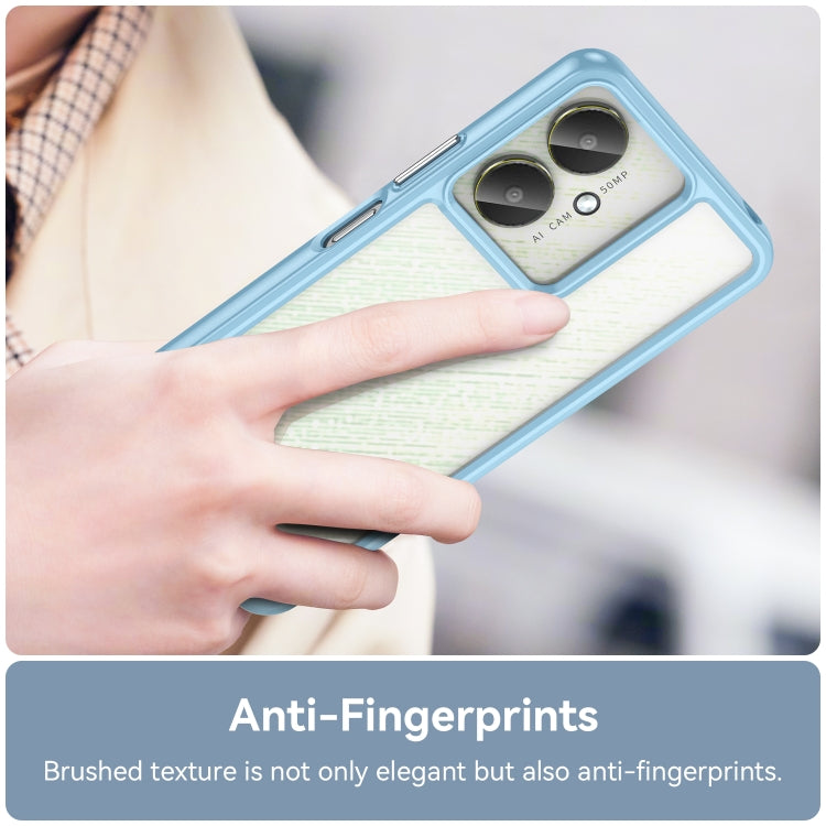 For Xiaomi Redmi 13C 5G Colorful Series Acrylic Hybrid TPU Phone Case(Blue) - 13C Cases by PMC TechLife | Online Shopping South Africa | PMC TechLife | Buy Now Pay Later Mobicred