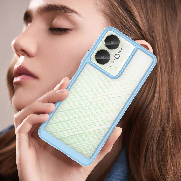 For Xiaomi Redmi 13C 5G Colorful Series Acrylic Hybrid TPU Phone Case(Blue) - 13C Cases by PMC TechLife | Online Shopping South Africa | PMC TechLife | Buy Now Pay Later Mobicred