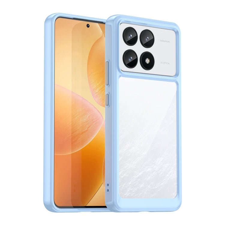 For Xiaomi Redmi K70 Colorful Series Acrylic Hybrid TPU Phone Case(Blue) - K70 Cases by PMC TechLife | Online Shopping South Africa | PMC TechLife | Buy Now Pay Later Mobicred