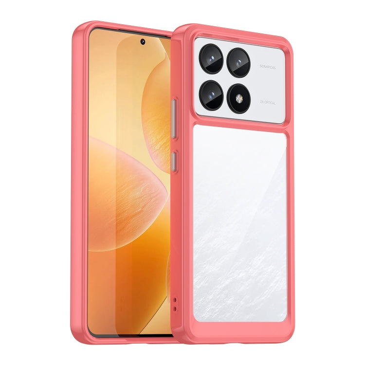 For Xiaomi Redmi K70 Colorful Series Acrylic Hybrid TPU Phone Case(Red) - K70 Cases by PMC TechLife | Online Shopping South Africa | PMC TechLife | Buy Now Pay Later Mobicred