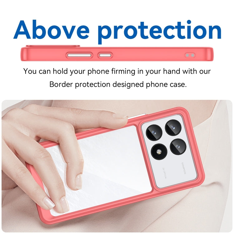 For Xiaomi Redmi K70 Colorful Series Acrylic Hybrid TPU Phone Case(Red) - K70 Cases by PMC TechLife | Online Shopping South Africa | PMC TechLife | Buy Now Pay Later Mobicred