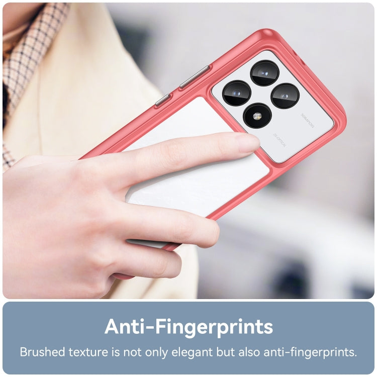 For Xiaomi Redmi K70 Colorful Series Acrylic Hybrid TPU Phone Case(Red) - K70 Cases by PMC TechLife | Online Shopping South Africa | PMC TechLife | Buy Now Pay Later Mobicred