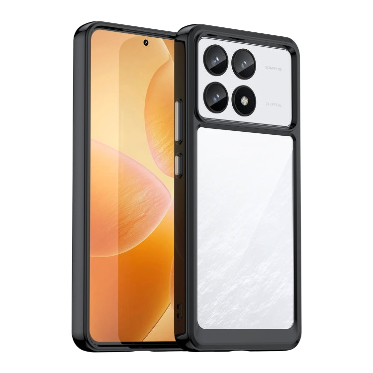 For Xiaomi Redmi K70 Colorful Series Acrylic Hybrid TPU Phone Case(Black) - Xiaomi Cases by PMC Jewellery | Online Shopping South Africa | PMC Jewellery | Buy Now Pay Later Mobicred