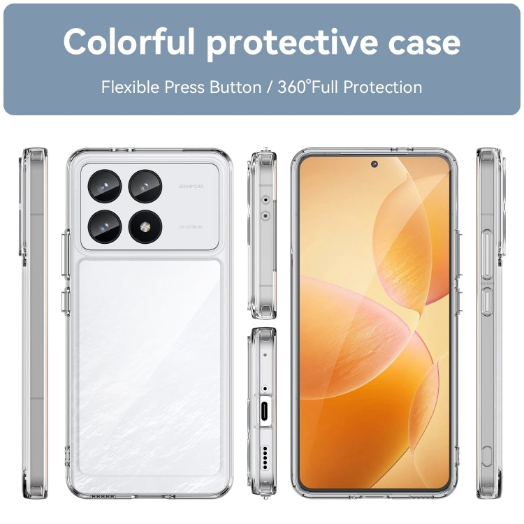 For Xiaomi Redmi K70 Pro Colorful Series Acrylic Hybrid TPU Phone Case(Transparent) - K70 Pro Cases by PMC TechLife | Online Shopping South Africa | PMC TechLife | Buy Now Pay Later Mobicred